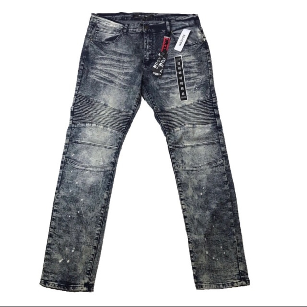 Men’s Caution Denim Jeans. Sizes 36, 38, and 40.